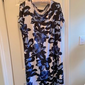 Fun, blue and white flowered, dress